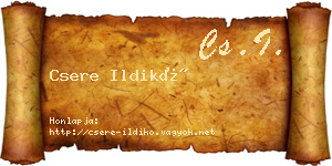Csere Ildikó névjegykártya
