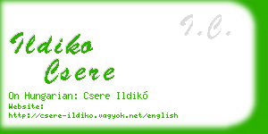 ildiko csere business card